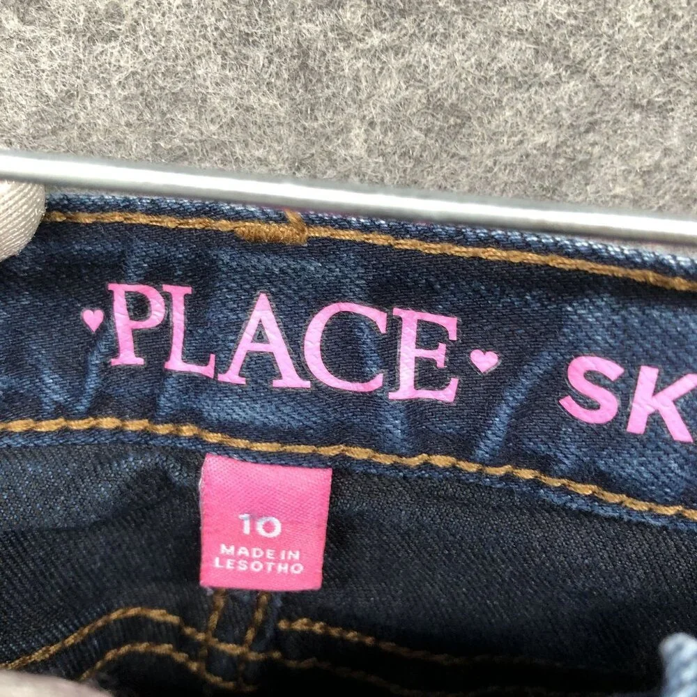 Children's Place Skinny‎ Jeans BUNDLE Youth Girls Size 10 Blue Metallic 2 Piece